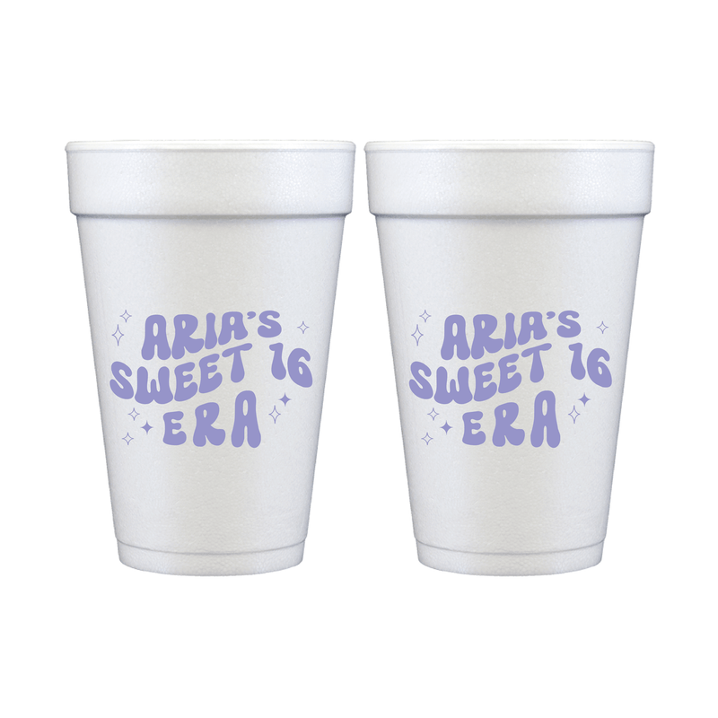 Sweet 16 Era Birthday Foam Cups
