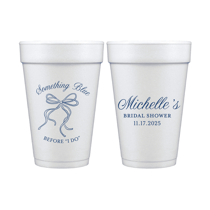 Something Blue Before I Do Bridal Shower Foam Cups - Cup - Foam
