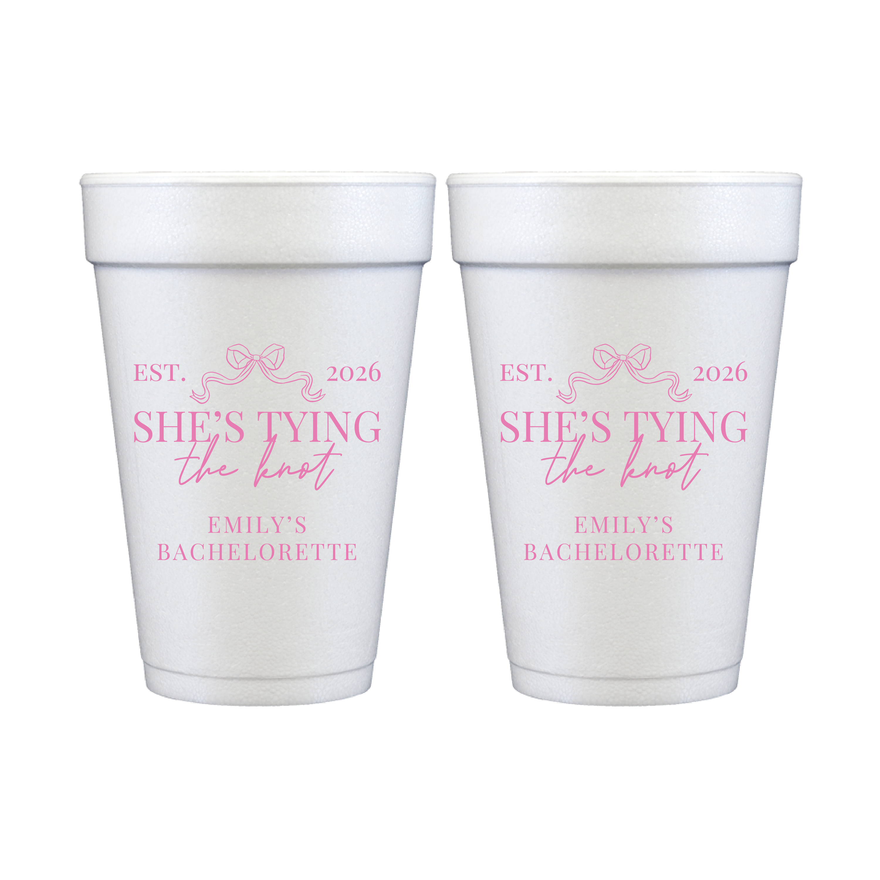 She's Tying The Knot Bachelorette Foam Cups - Cup - Foam