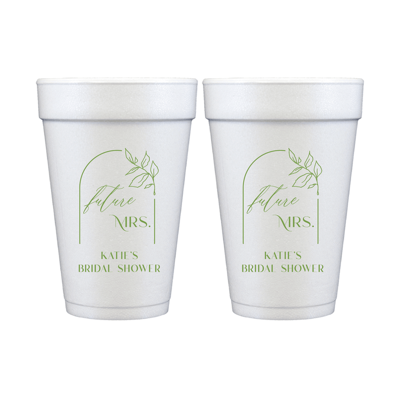Future Mrs Floral Arch Bridal Shower Foam Cups - Cup - Foam