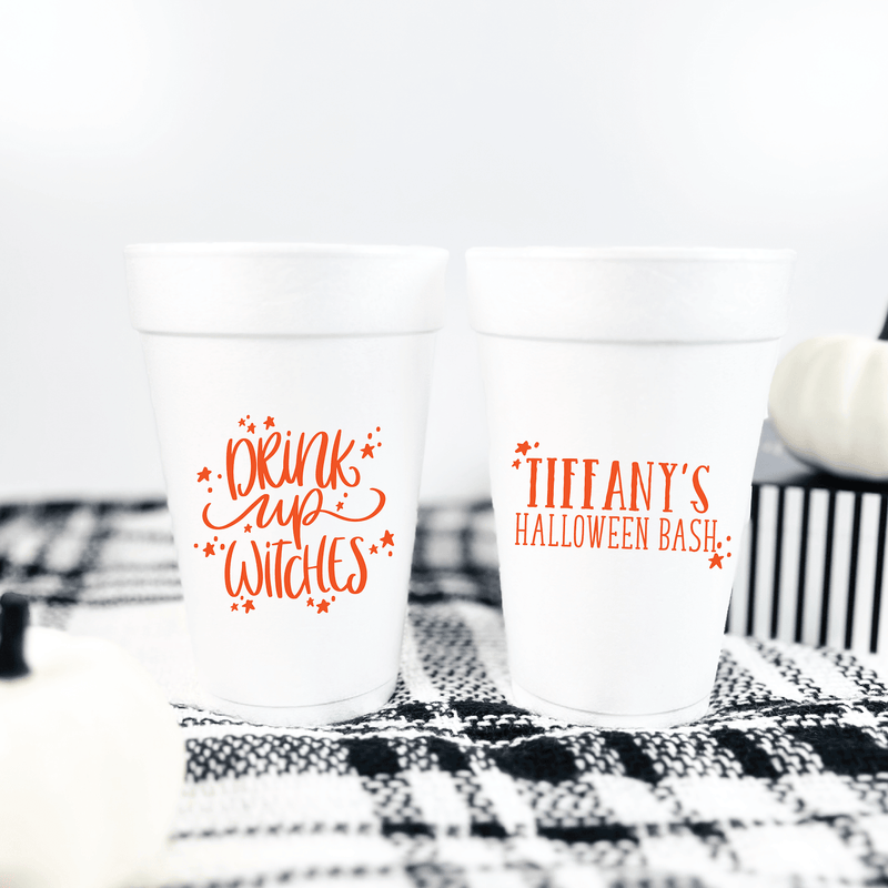 Drink Up Witches Personalized Foam Cups