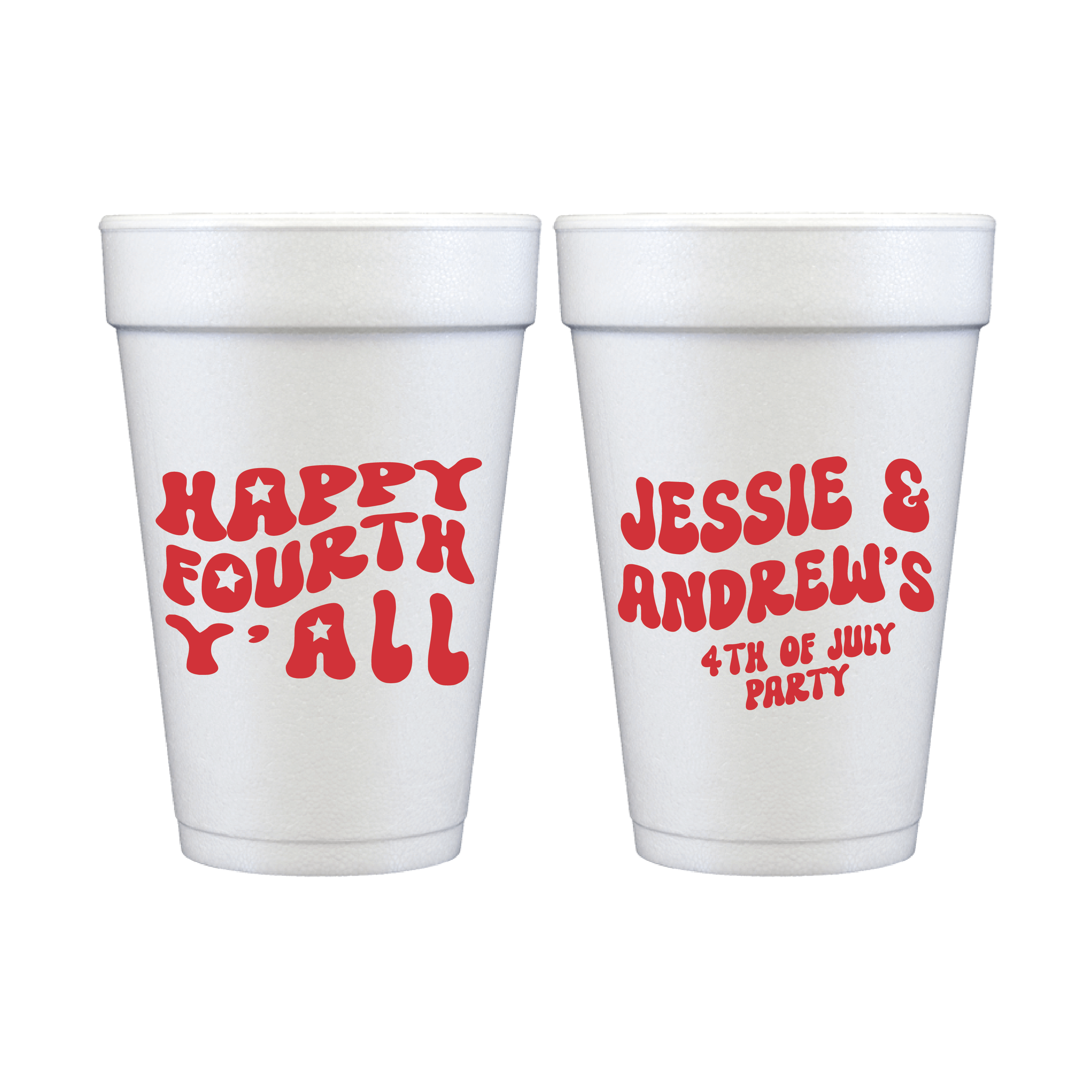 Happy Fourth Y’all Foam Party Cups