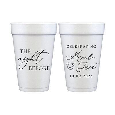 The Night Before Personalized Foam Rehearsal Dinner Cups - Cup - Foam