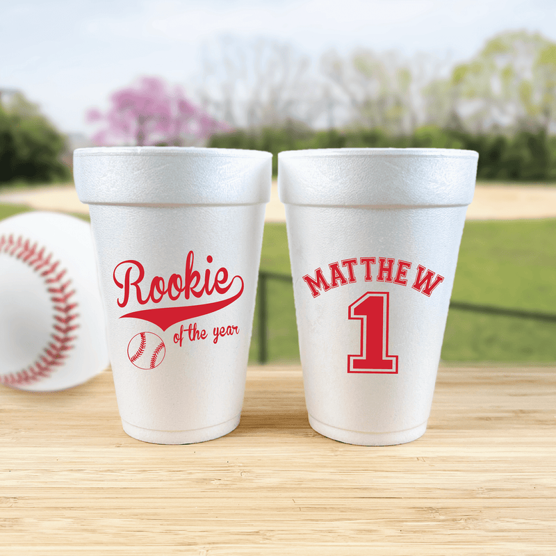 Rookie of the Year Birthday Foam Cups
