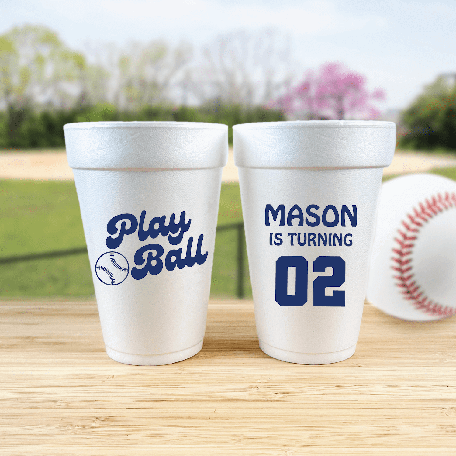 Play Ball Birthday Foam Cups