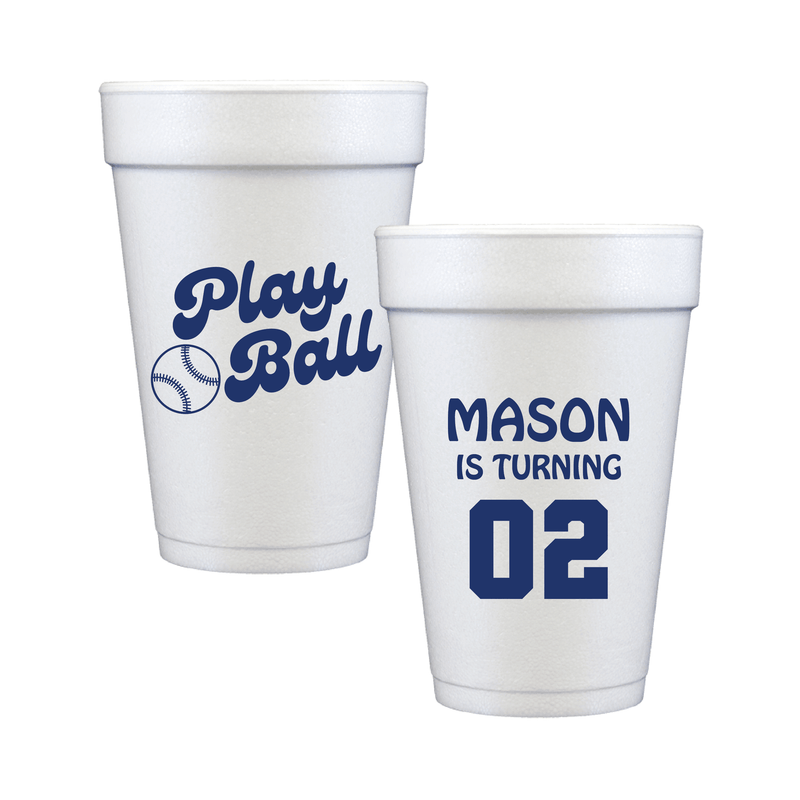 Play Ball Birthday Foam Cups