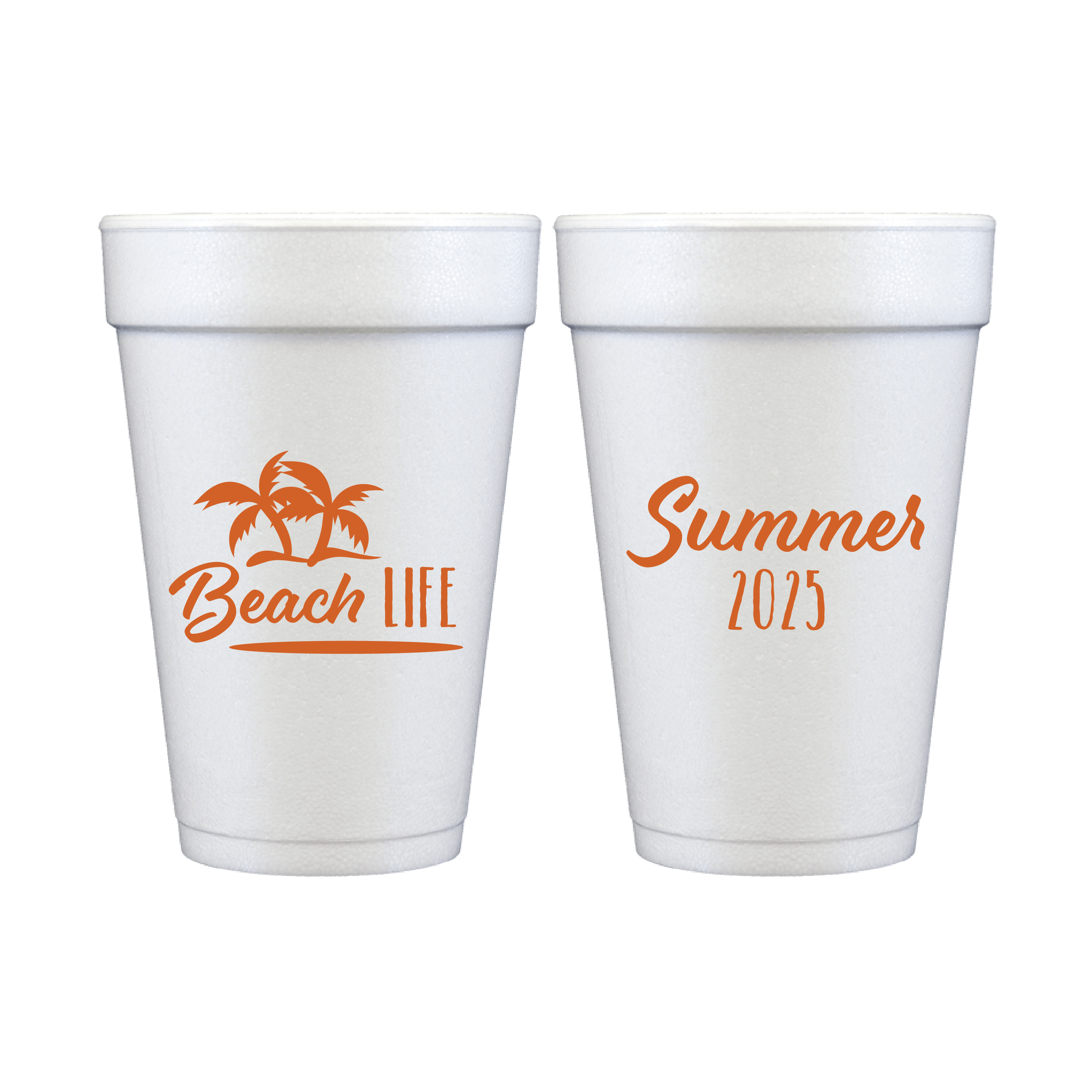 Beach Life Foam Cups