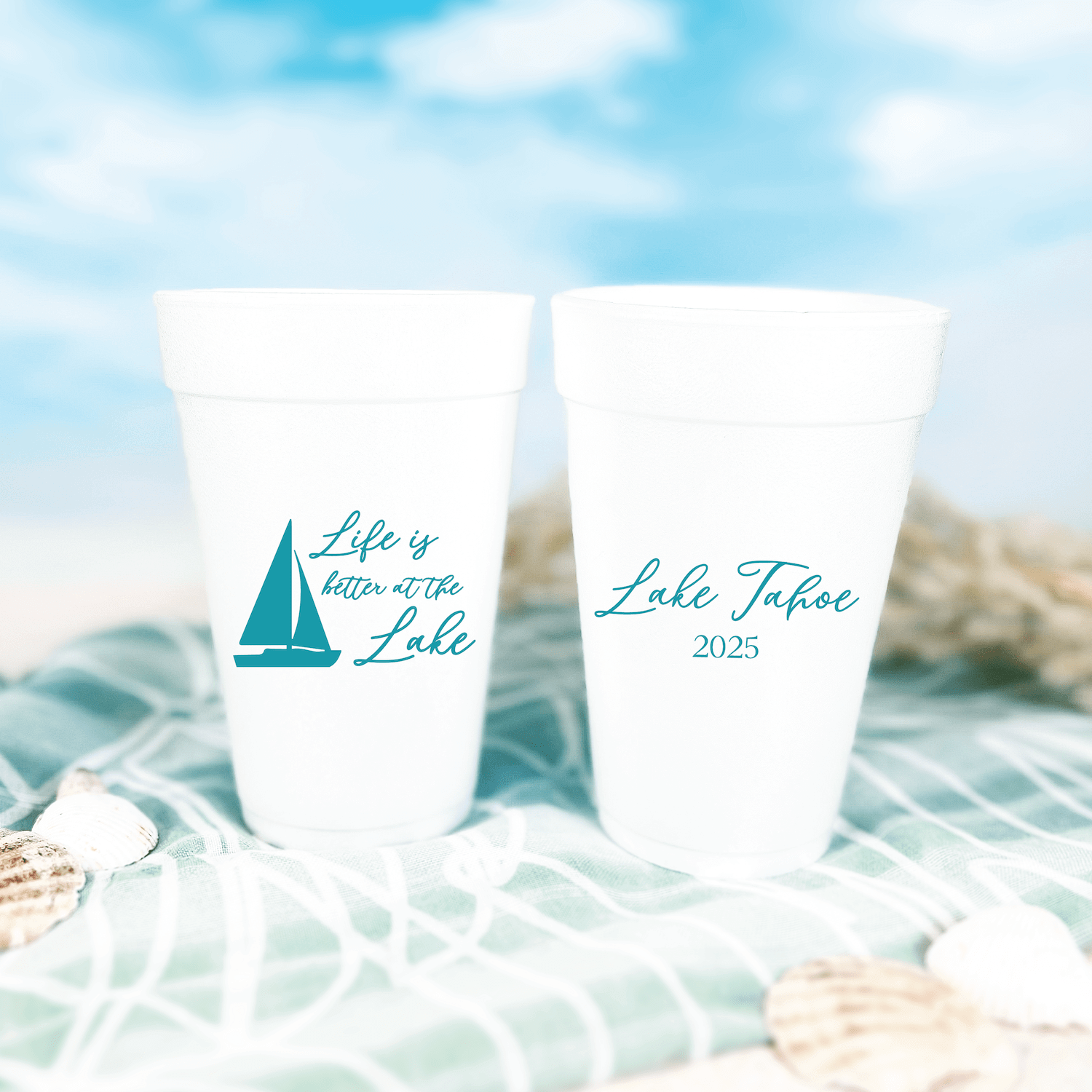 Life is Better At The Lake Foam Cups