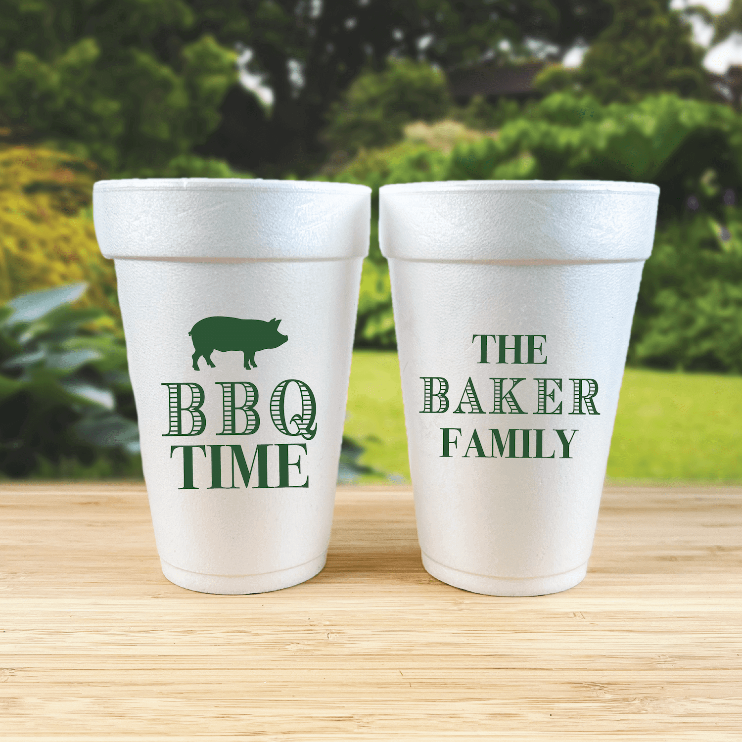 BBQ Time Backyard Cookout Foam Cups