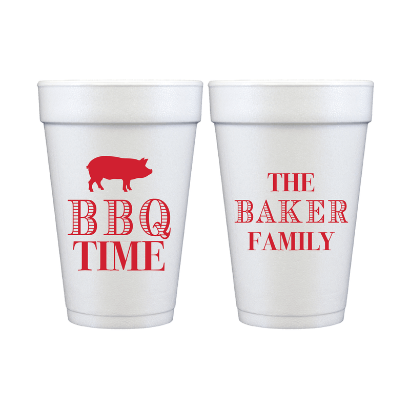 BBQ Time Backyard Cookout Foam Cups