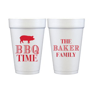 BBQ Time Backyard Cookout Foam Cups