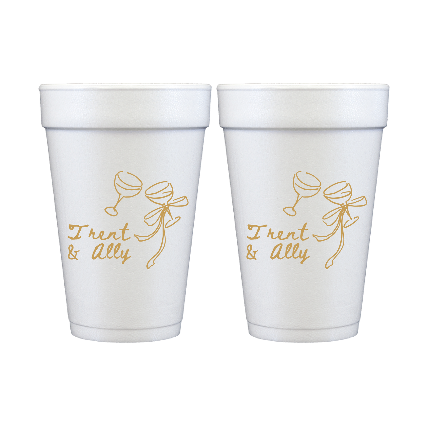 Toast To Forever Personalized Foam Wedding Cups - Cup - Foam