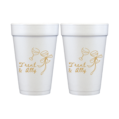 Toast To Forever Personalized Foam Wedding Cups - Cup - Foam
