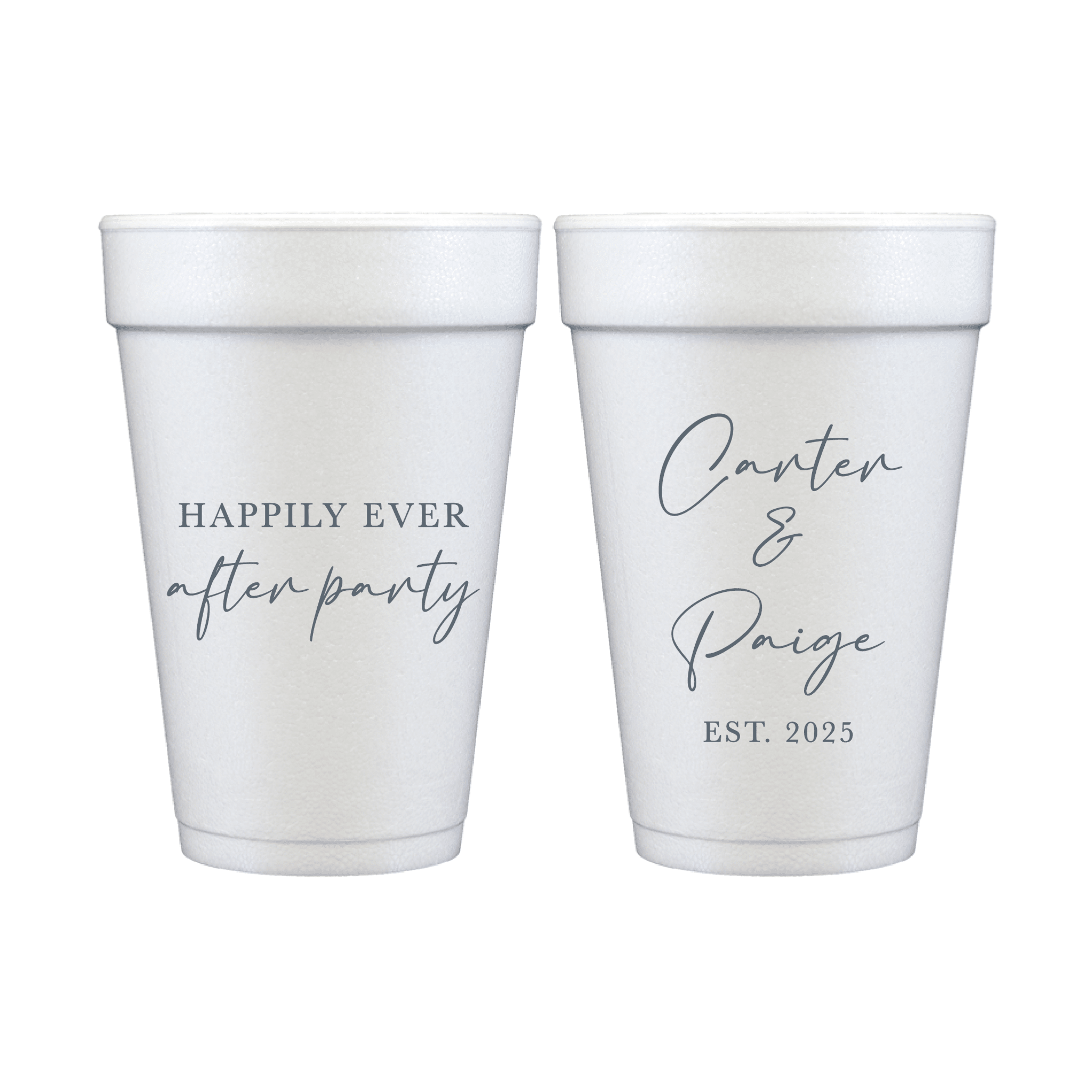 Happily Ever After Personalized Foam Wedding Cups - Cup - Foam