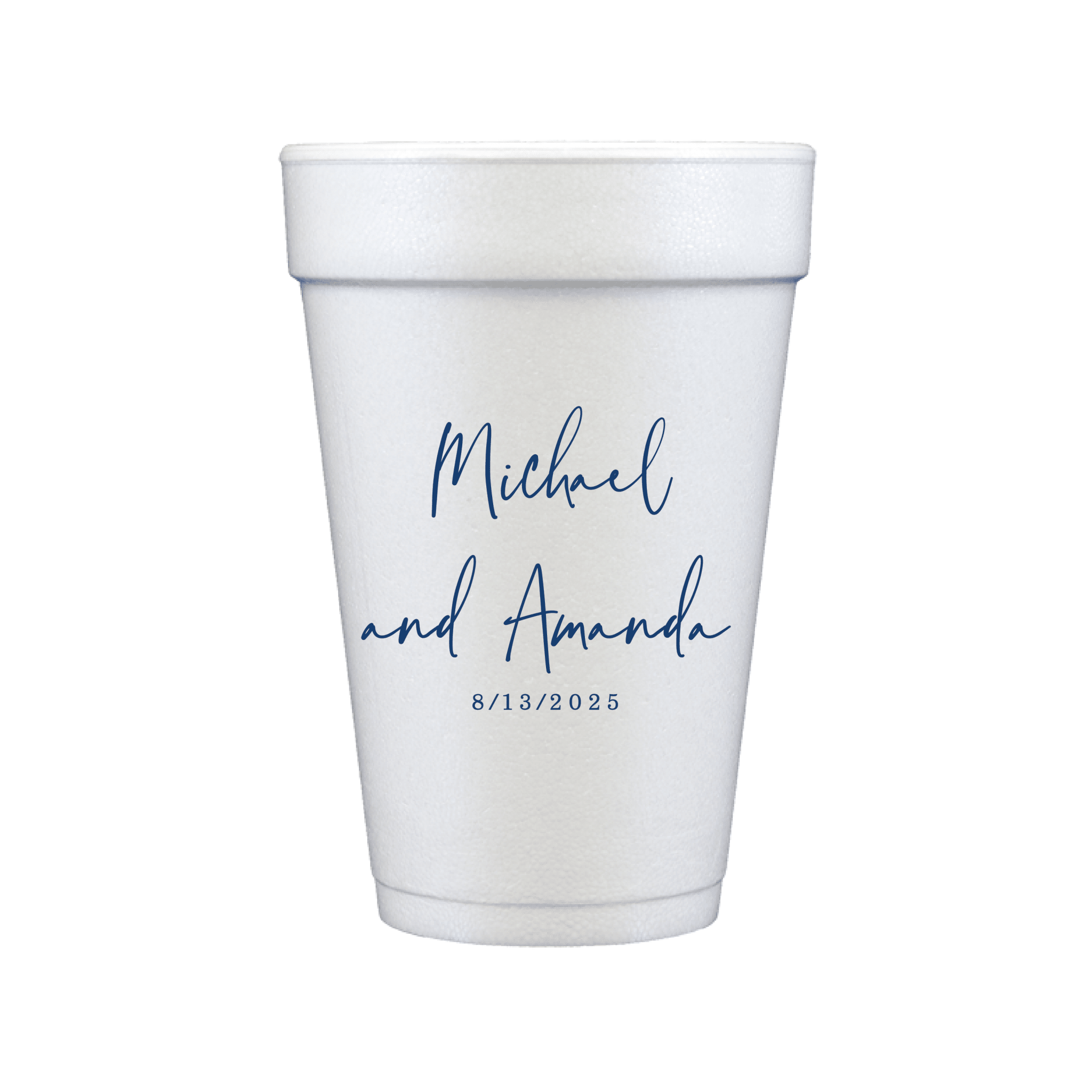 Custom Personalized Foam Wedding Cups - Cup - Foam