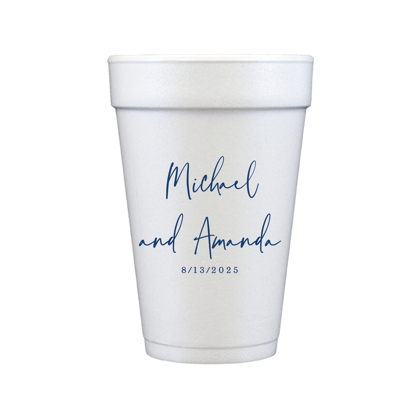 Custom Personalized Foam Wedding Cups