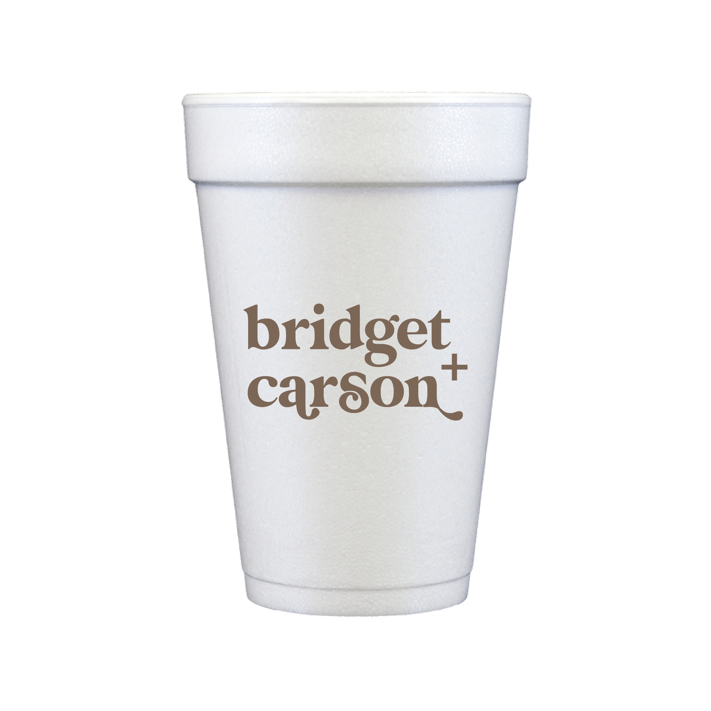 Custom First Names Personalized Foam Wedding Cups