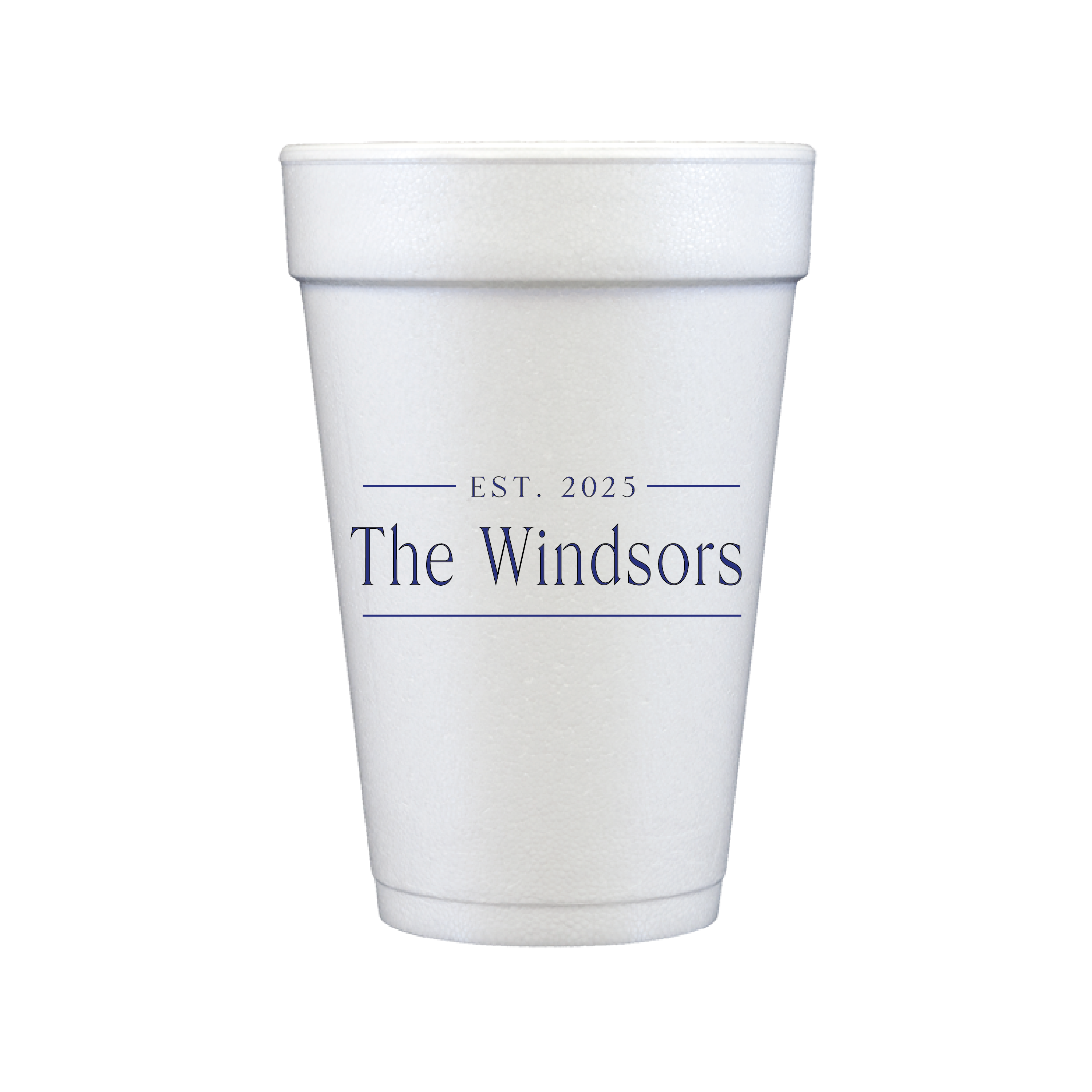 Custom Last Name Personalized Foam Wedding Cups - Cup - Foam