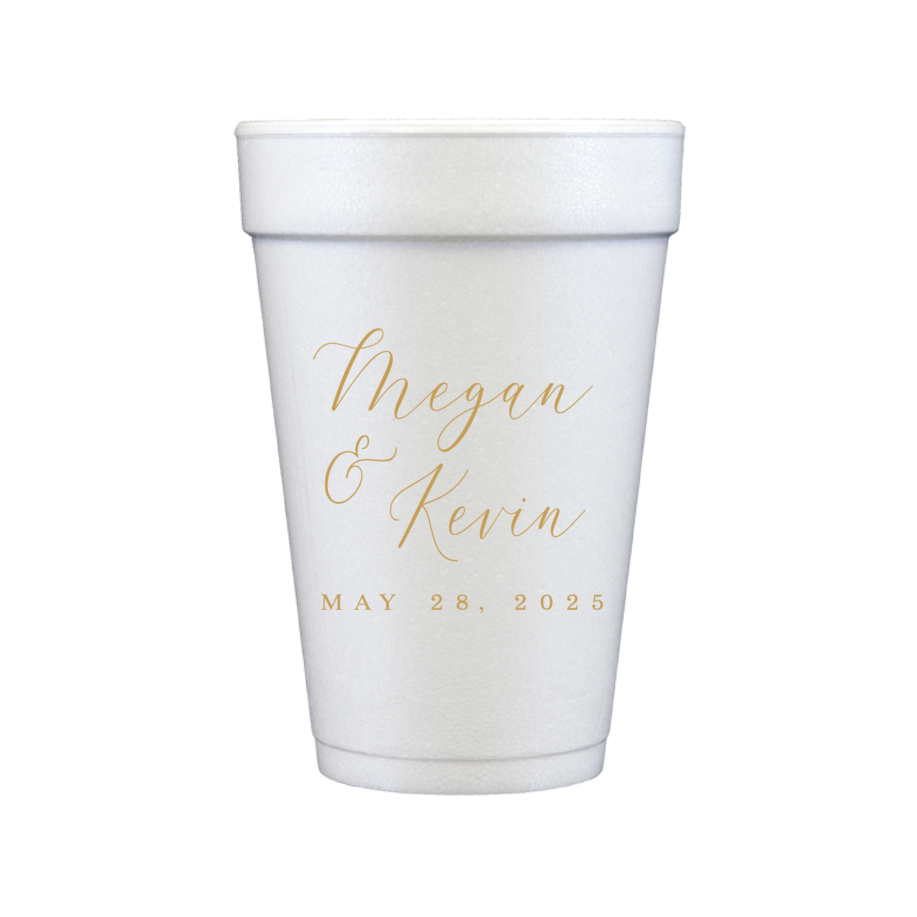 Custom First Names Personalized Foam Wedding Cups - Cup - Foam