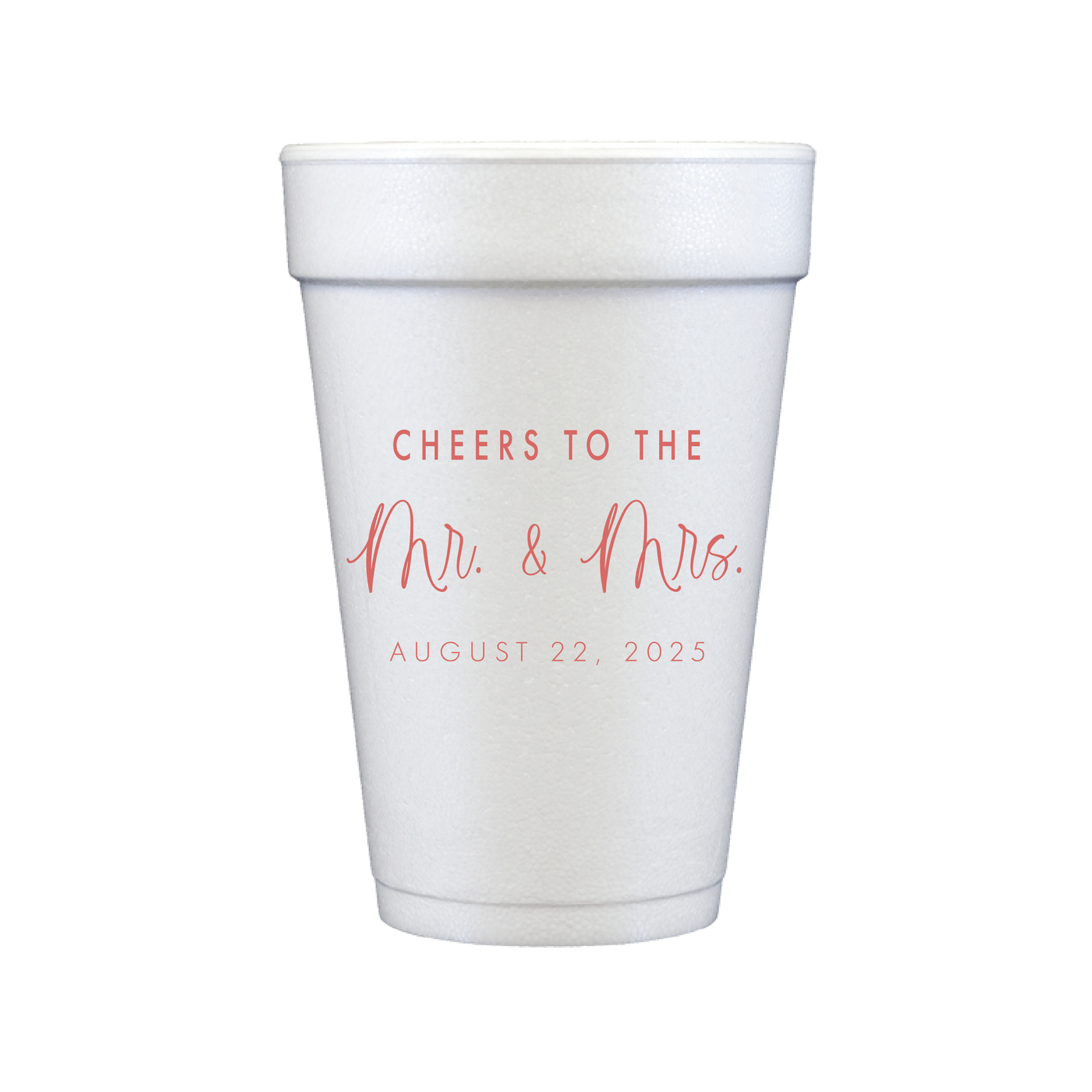 Custom Personalized Foam Wedding Cups