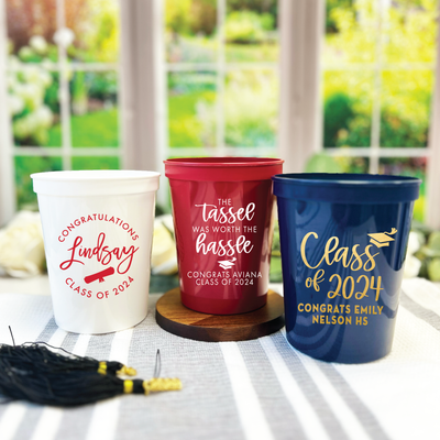 Graduation Personalized Stadium Plastic Cups