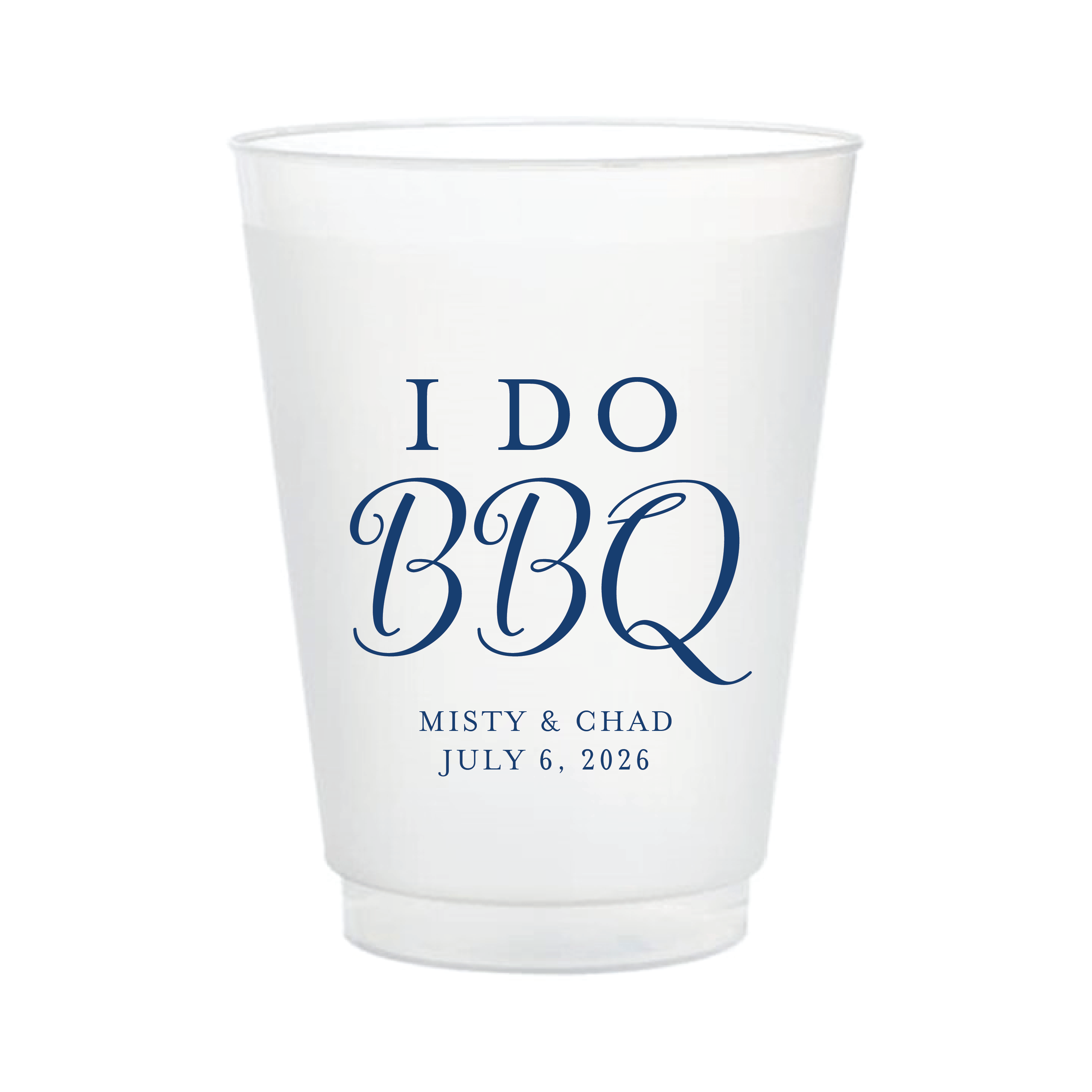 I Do BBQ Personalized Frosted Wedding Cups - Cup - Frosted