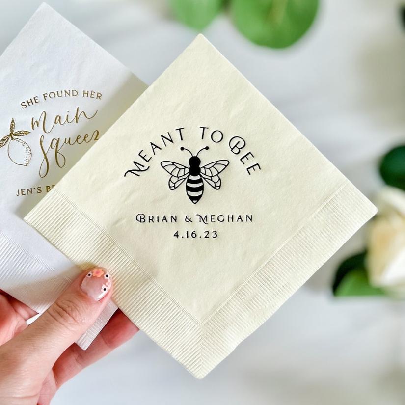 Meant to Bee Wedding Napkins