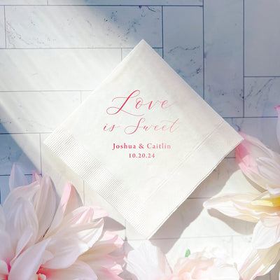 Love is Sweet Wedding Napkins