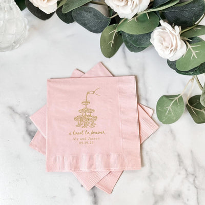 A Toast to Forever Wedding Napkins