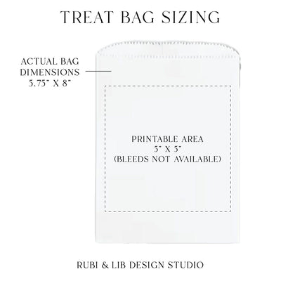 Treats on Me Full Color Pet Wedding Treat Bags