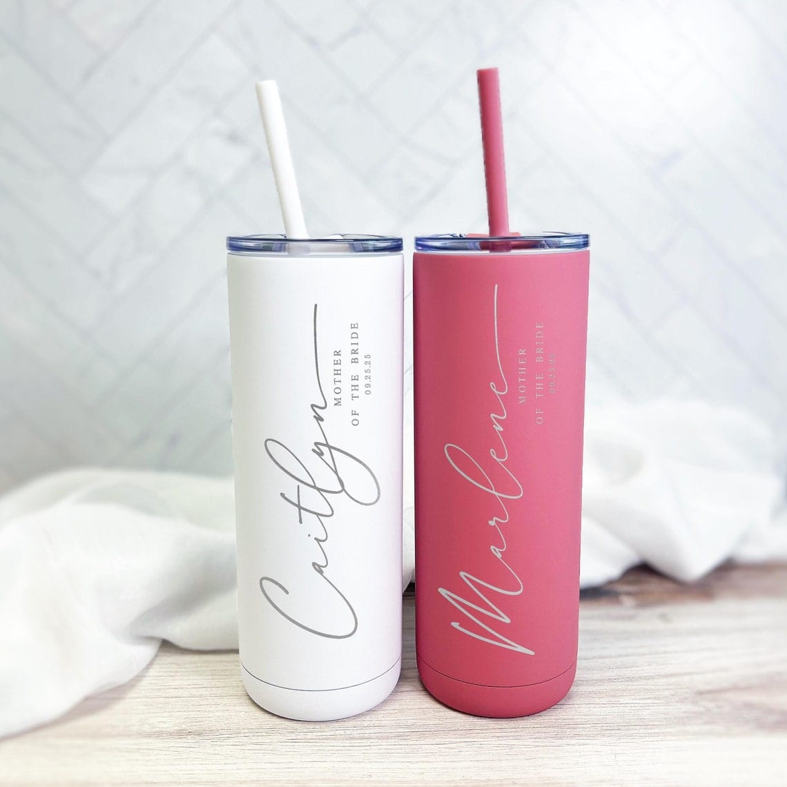 First Name Mother Of The Bride / Groom Skinny Tumblers - Skinny Tumbler