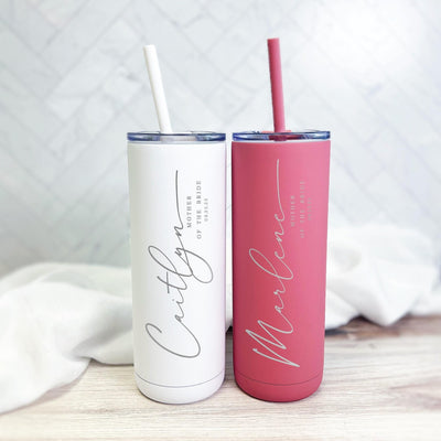 First Name Mother Of The Bride / Groom Skinny Tumblers