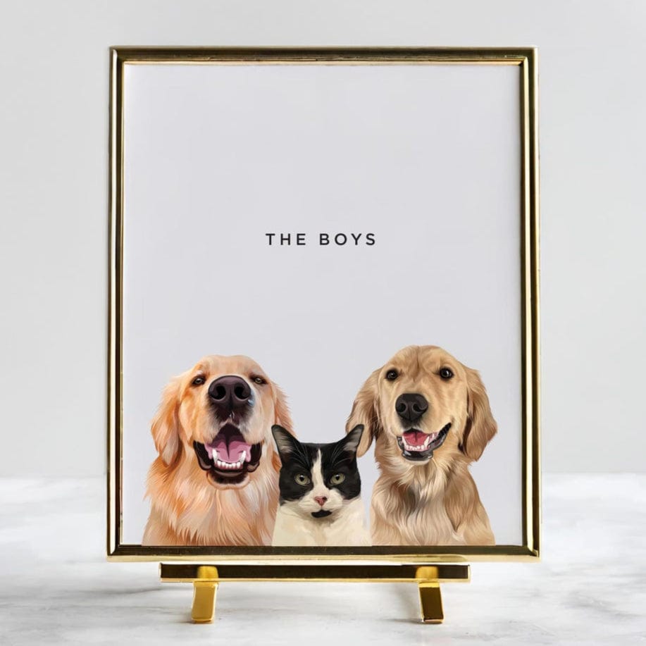 Custom Pet Portrait Sign | Personalized Welcome Sign