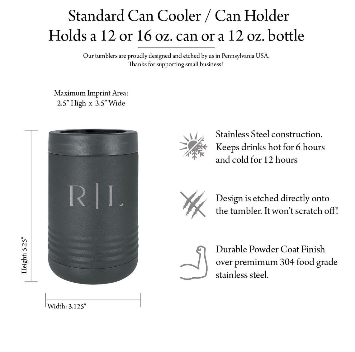 Personalized Mr and Mrs Can Cooler Gift Set