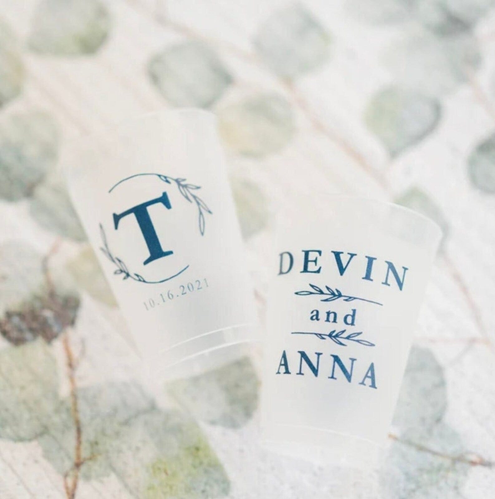 Elegant Frosted Plastic Cups for Wedding Reception - Cup - Frosted