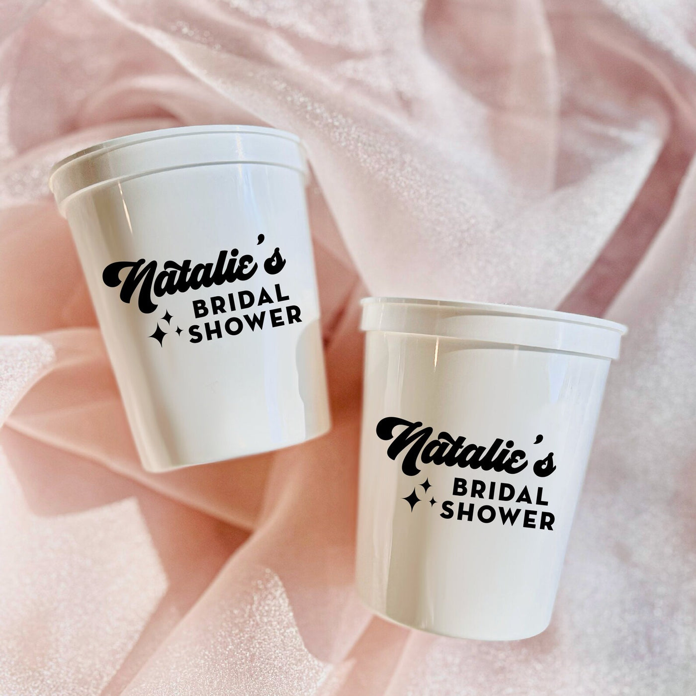 Personalized Stadium Cups for Bridal Showers