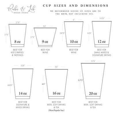 Elegant Frosted Plastic Cups for Wedding Reception