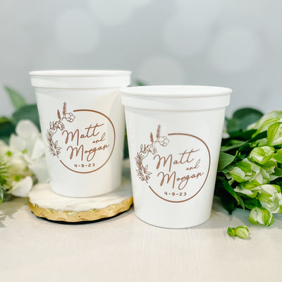 Custom Wedding Cups for Reception and Cocktail Hour