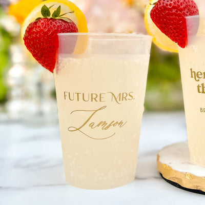 Personalized Future Mrs. Cups for Bride-to-Be