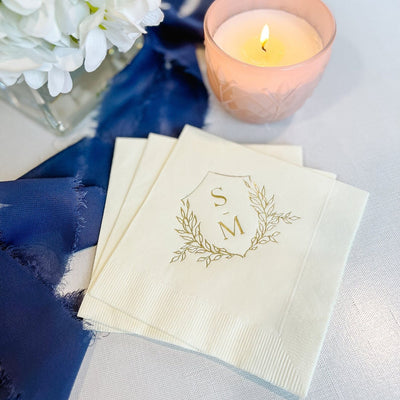 Classic Monogram Napkins for Wedding Decor