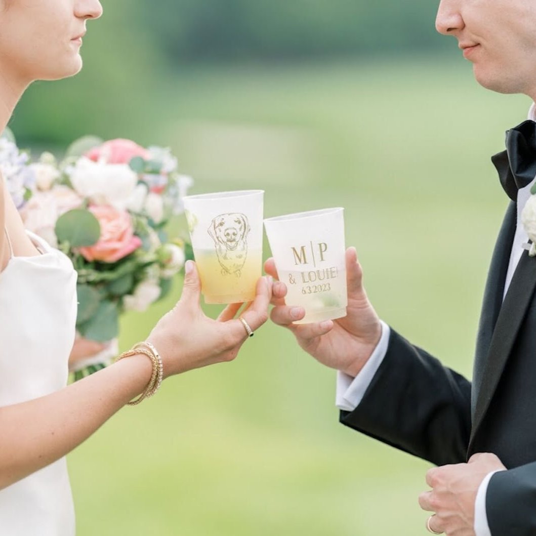 Custom Pet Frosted Cups for Wedding Receptions