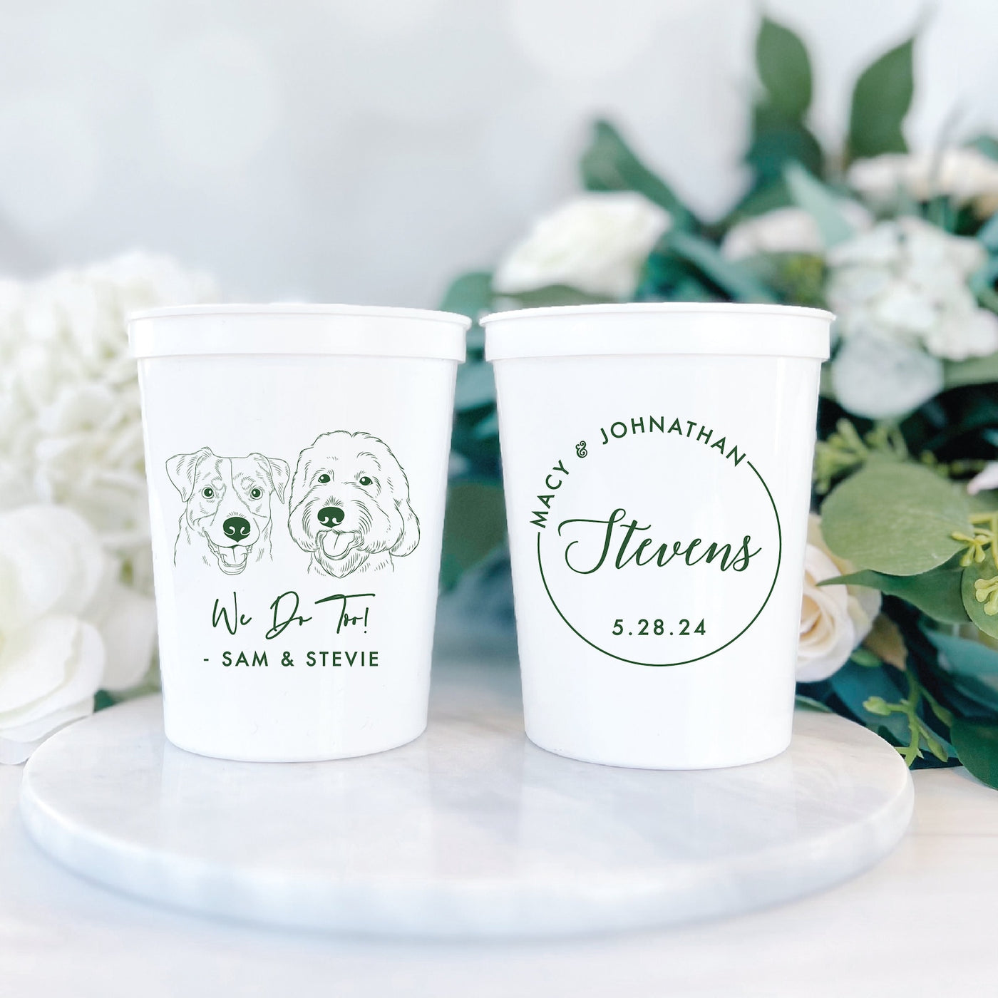 Personalized Pet Stadium Cups with Custom Design