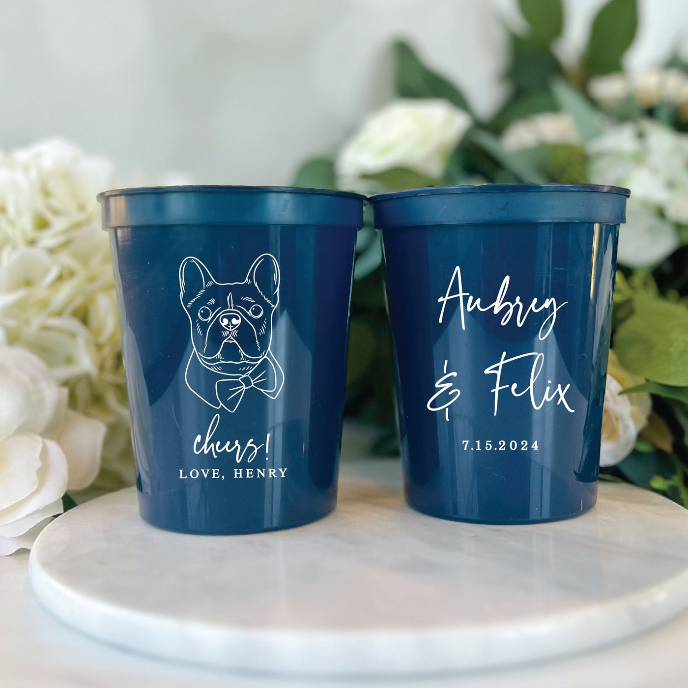 Custom Pet Portrait Stadium Plastic Cups