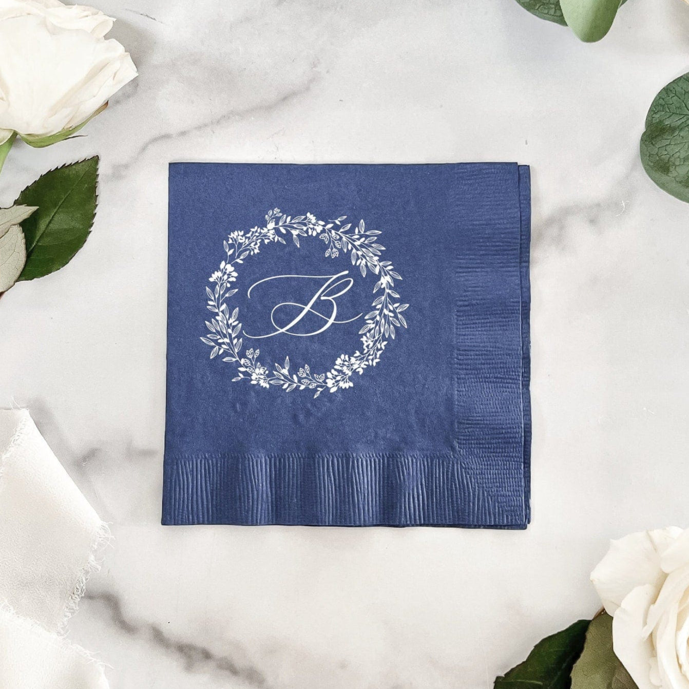 Personalized Monogram Wedding Napkins - Napkins - Foil Stamped