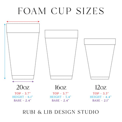 Design Your Own Wedding Foam Cups