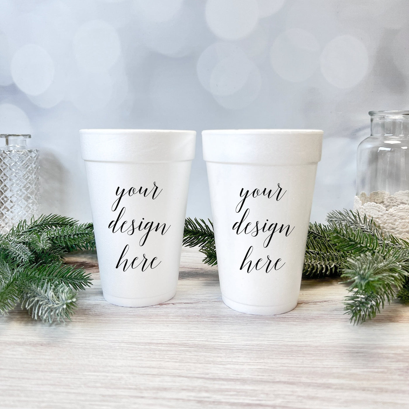 Design Your Own Wedding Foam Cups