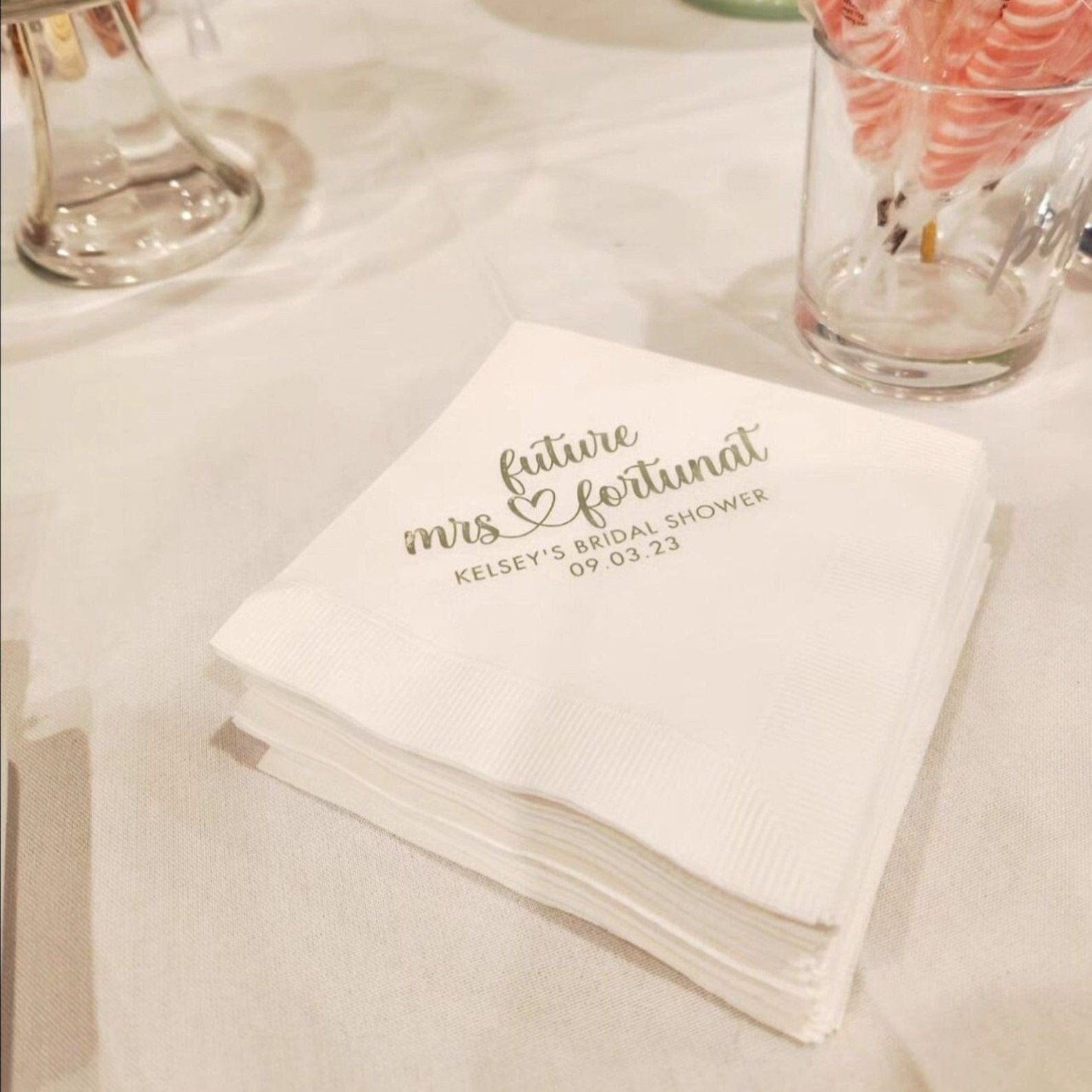 Future Mrs Bridal Shower Napkins - Napkins - Foil Stamped
