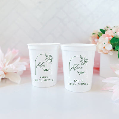 Future Mrs. Bridal Shower Cups with Custom Name