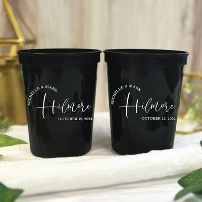 Personalized Wedding Cups for Cocktail Hour