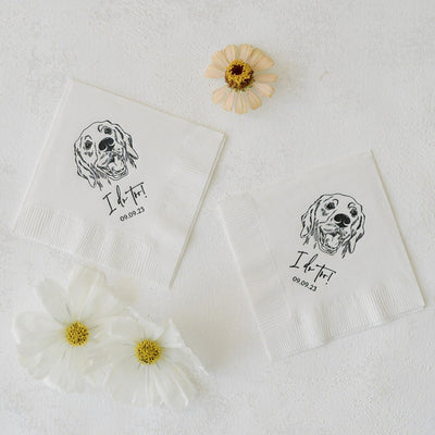 I Do Too Custom Dog Wedding Napkins